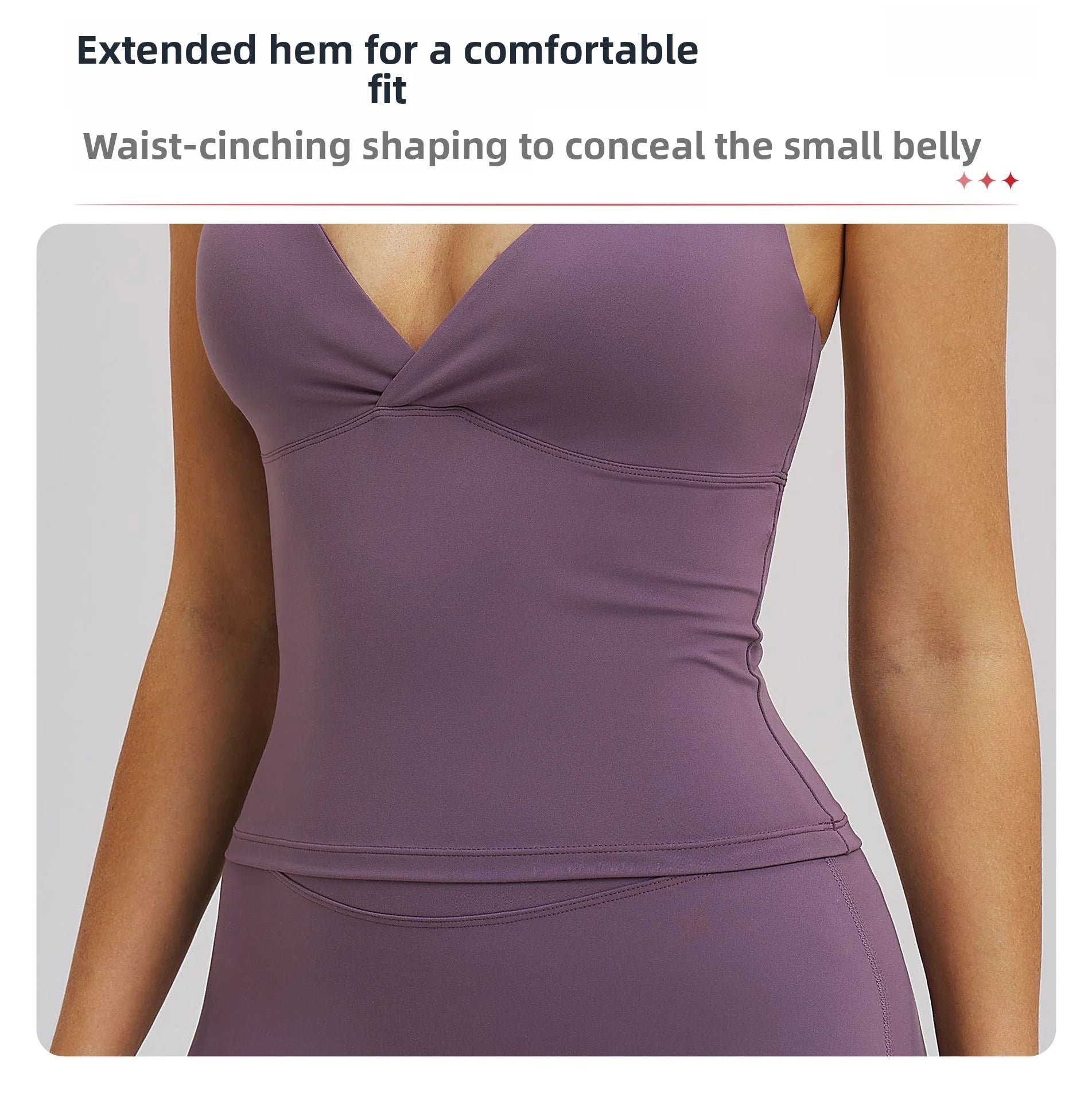 Vision Twist Front Longline Top Impact Longline Strappy Top Sports Yoga Vest Women's Fitness Tank Top Gym Running Workout Halter