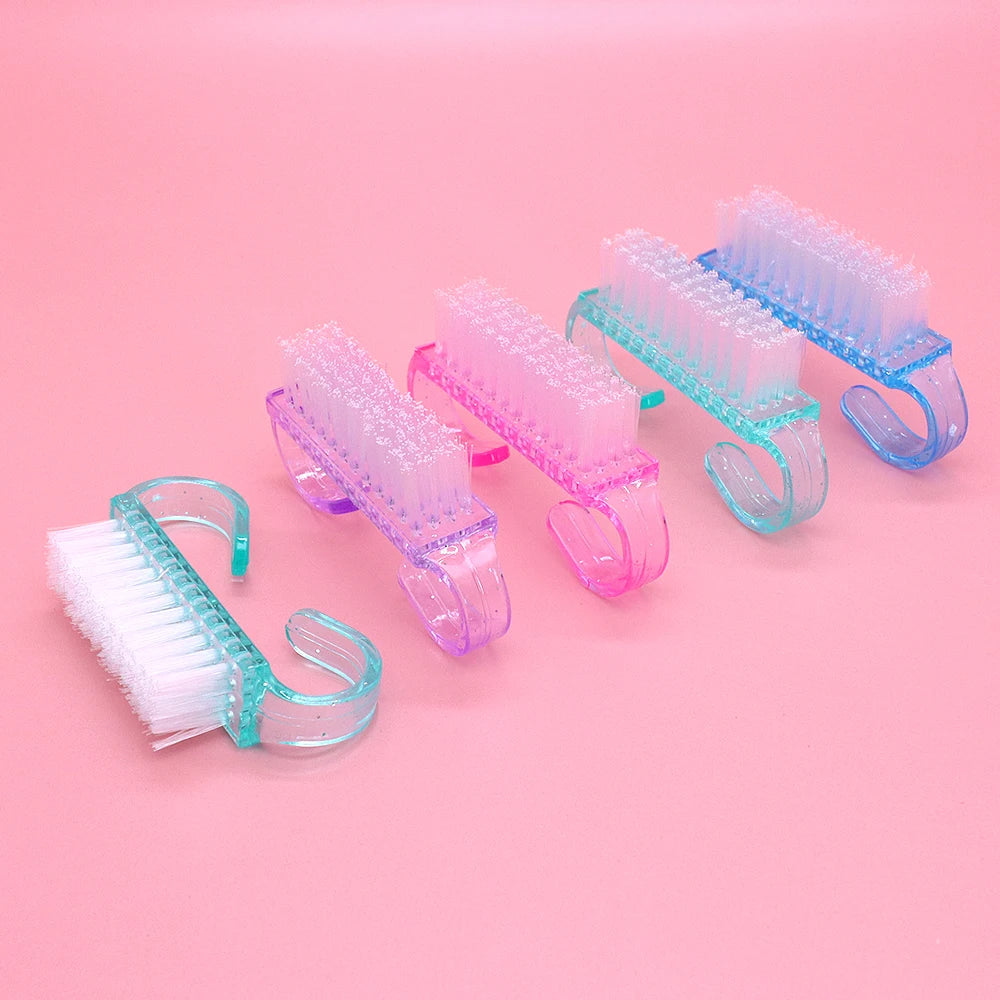 10/30Pcs Acrylic Nail Art Brushes 4 Colors Manicure Tool Set Soft Dust Removal Plastic Cleaning Brushes For Powder Dust Cleaning