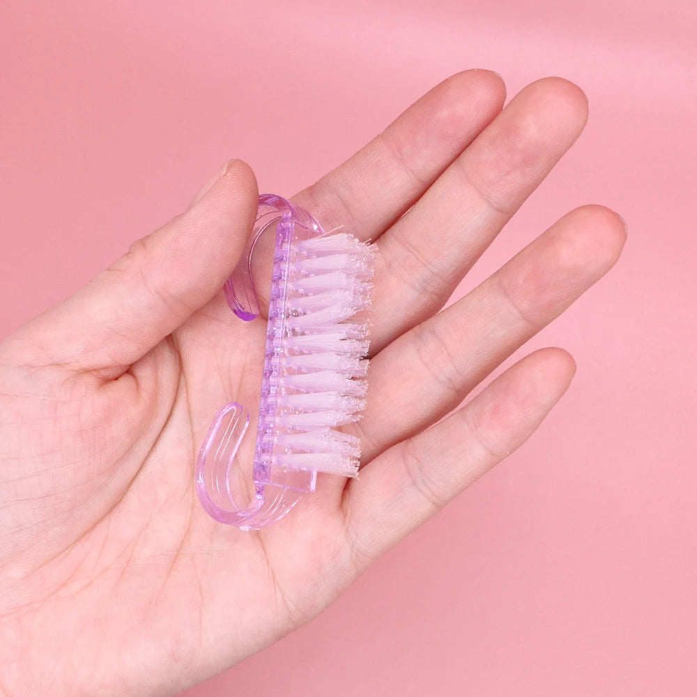 10/30Pcs Acrylic Nail Art Brushes 4 Colors Manicure Tool Set Soft Dust Removal Plastic Cleaning Brushes For Powder Dust Cleaning