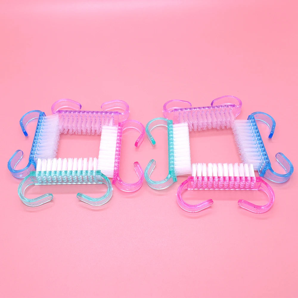 10/30Pcs Acrylic Nail Art Brushes 4 Colors Manicure Tool Set Soft Dust Removal Plastic Cleaning Brushes For Powder Dust Cleaning