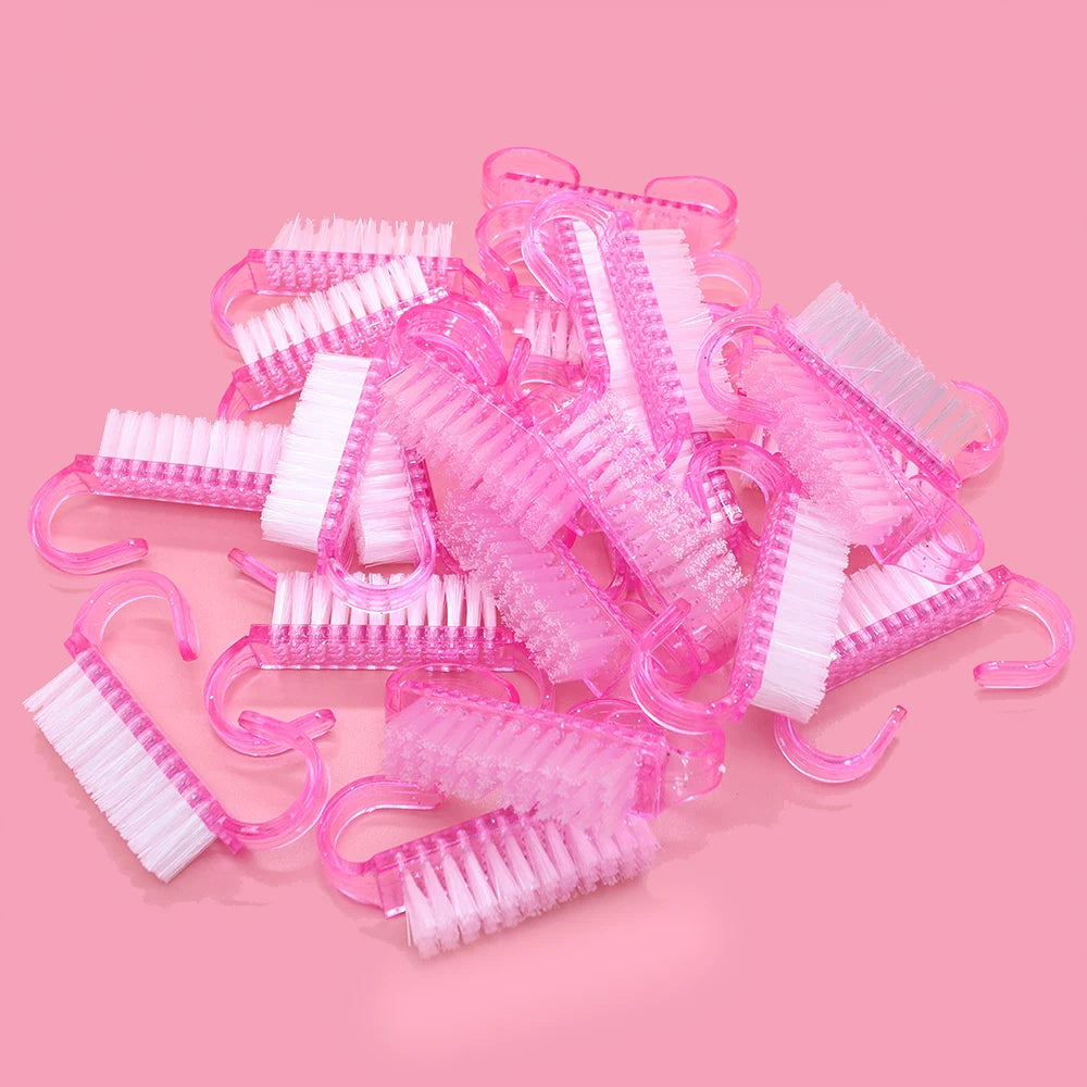 10/30Pcs Acrylic Nail Art Brushes 4 Colors Manicure Tool Set Soft Dust Removal Plastic Cleaning Brushes For Powder Dust Cleaning